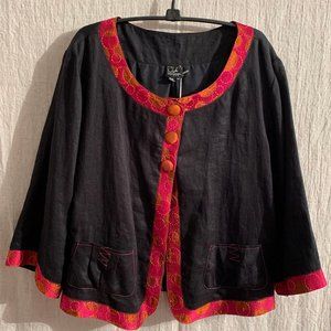 Covelo brand linen and silk cropped jacket